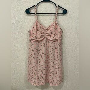 LIME RICKI Pink Floral One Piece Swim Dress